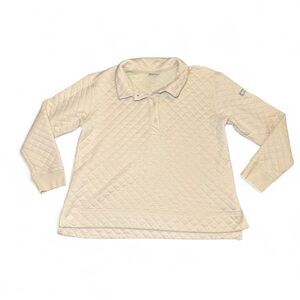 Columbia Women’s XL Cream Quilted Pullover Long Sleeve Sweatshirt Top